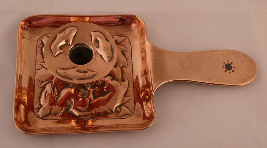 Arts & Crafts copper chamberstick