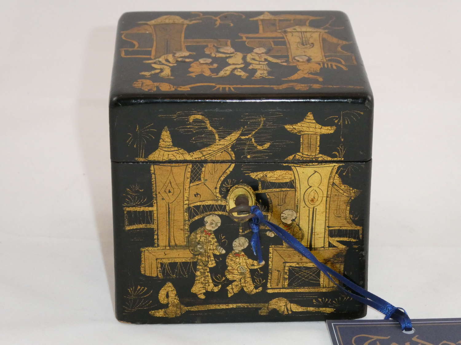 19th century Lacquered Tea Caddy