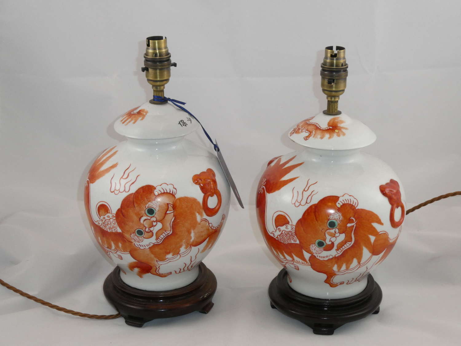 Pair of Chinese Ginger Jar Lamps