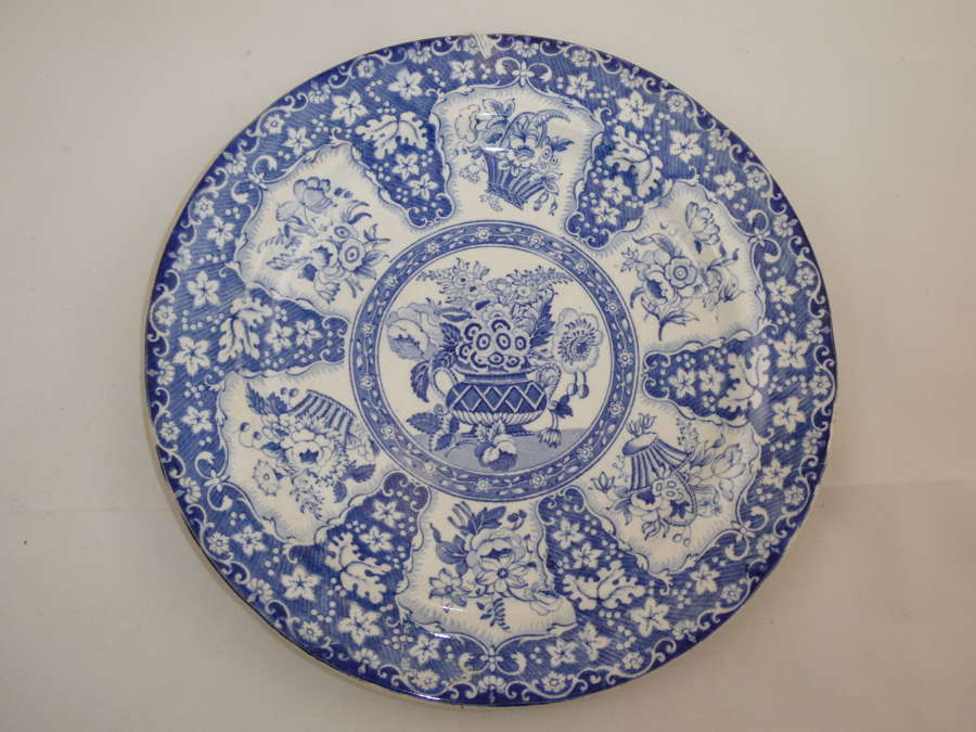 19th Century Blue and White Plate