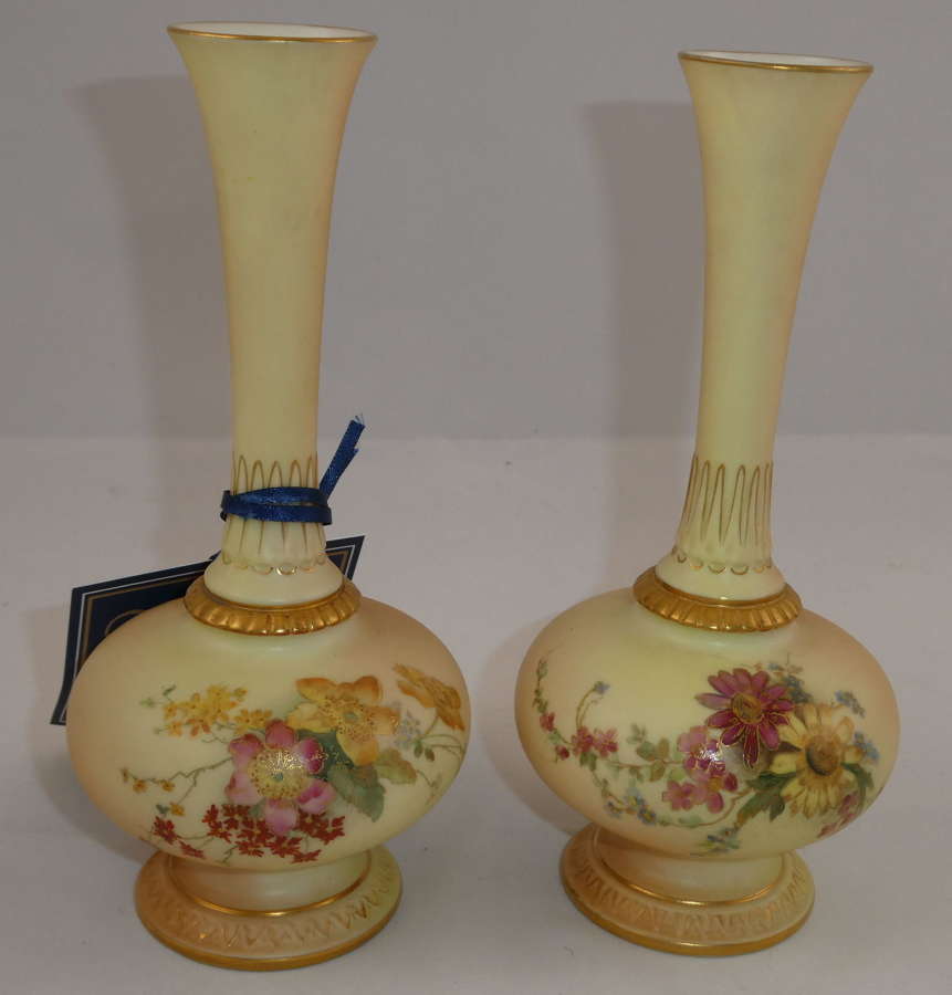 Pair of Worcester Vases