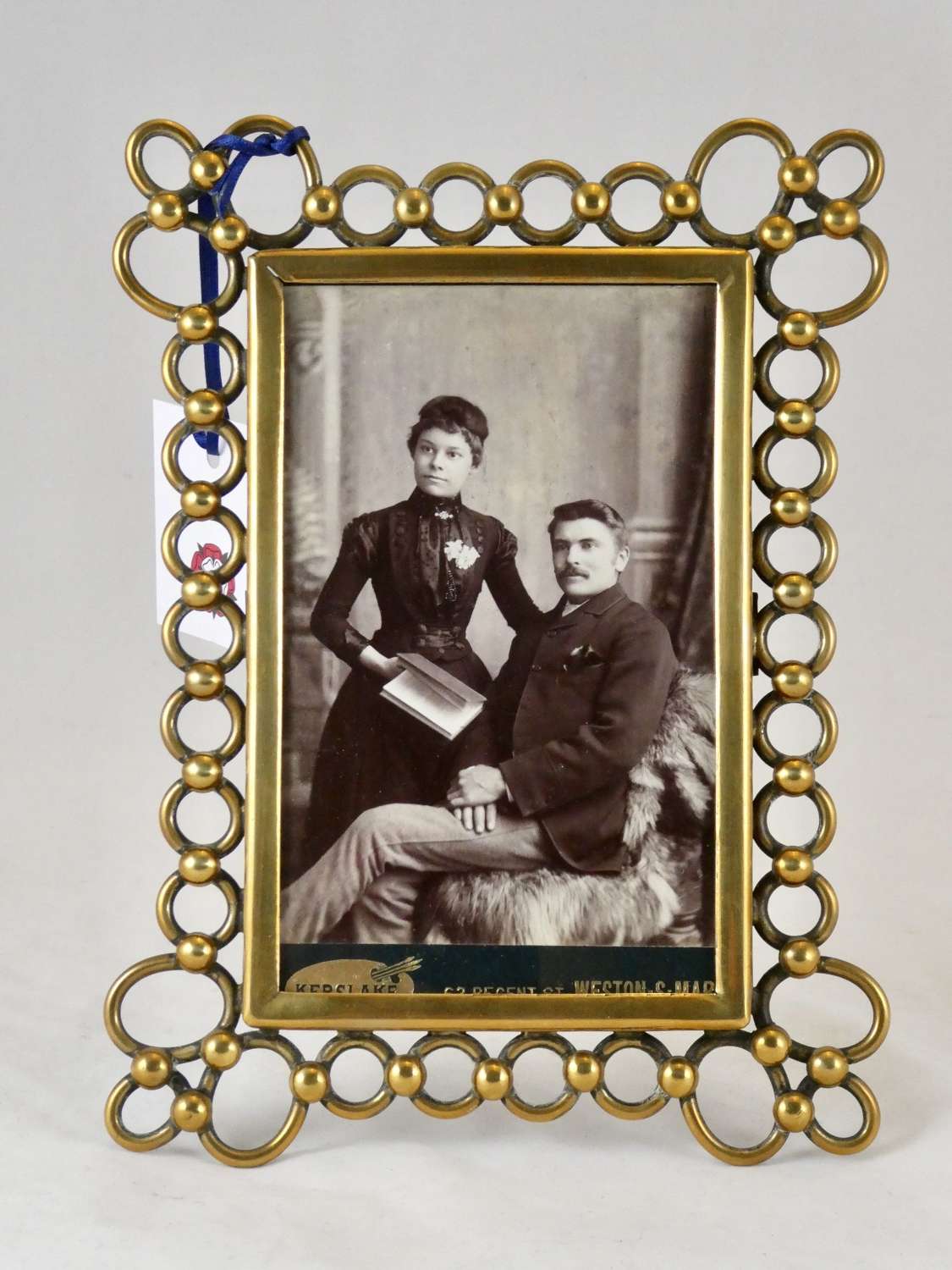 Brass Link Photo Frame, circa 1900
