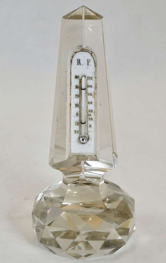 Glass Obelisk Thermometer Reaumur Scale