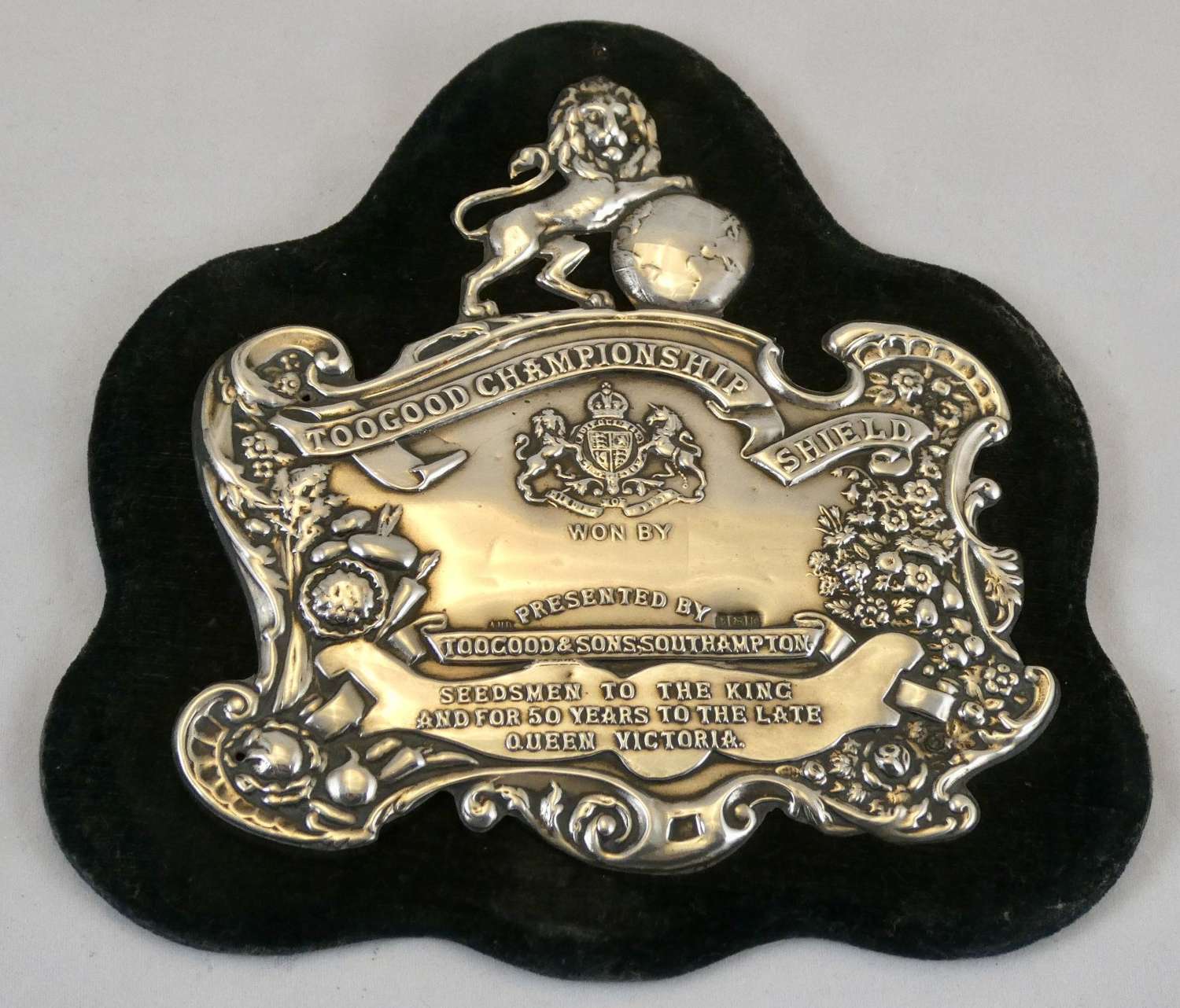Edwardian Silver Horticultural Shield