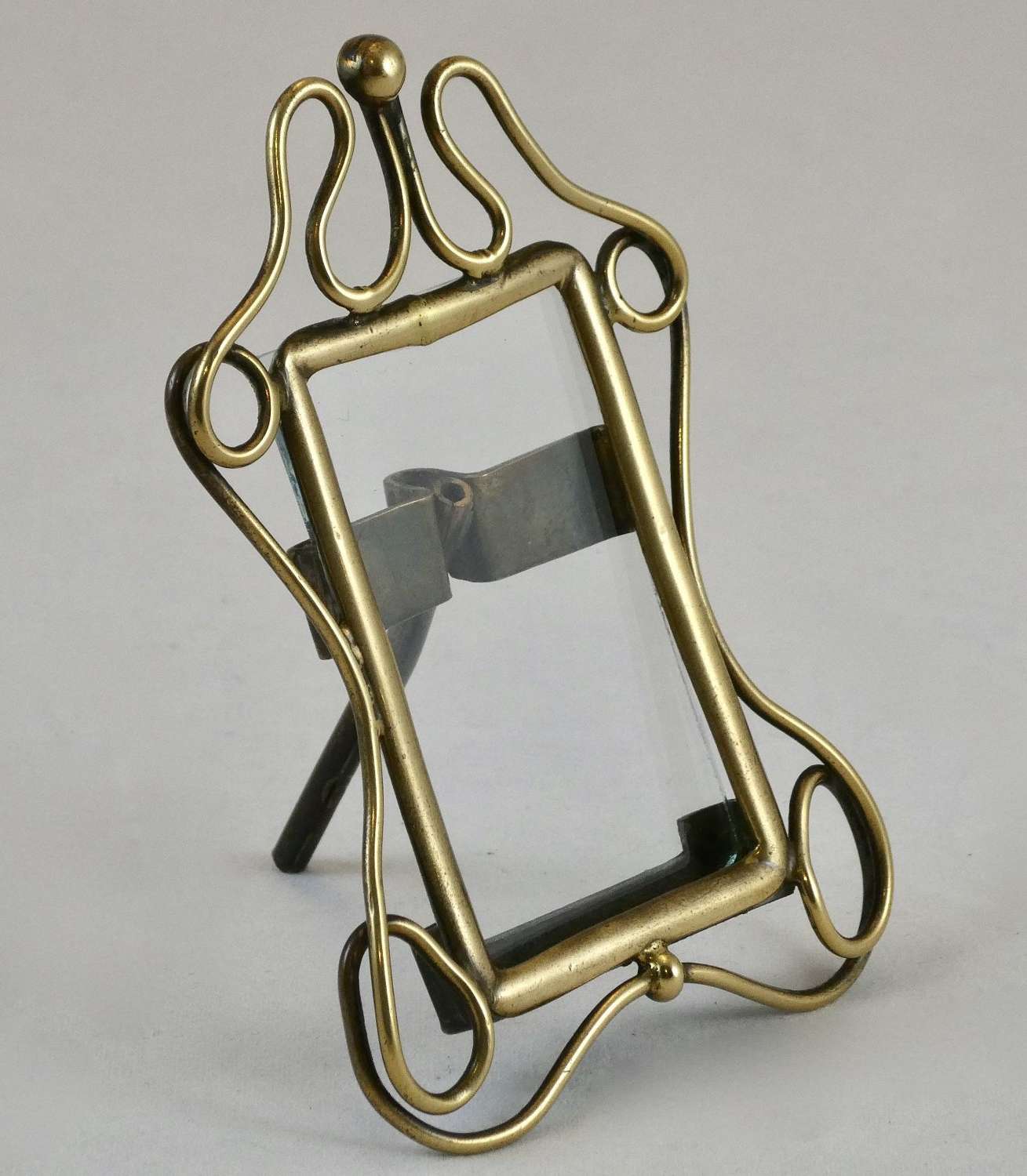 Small Art Nouveau Brass Frame