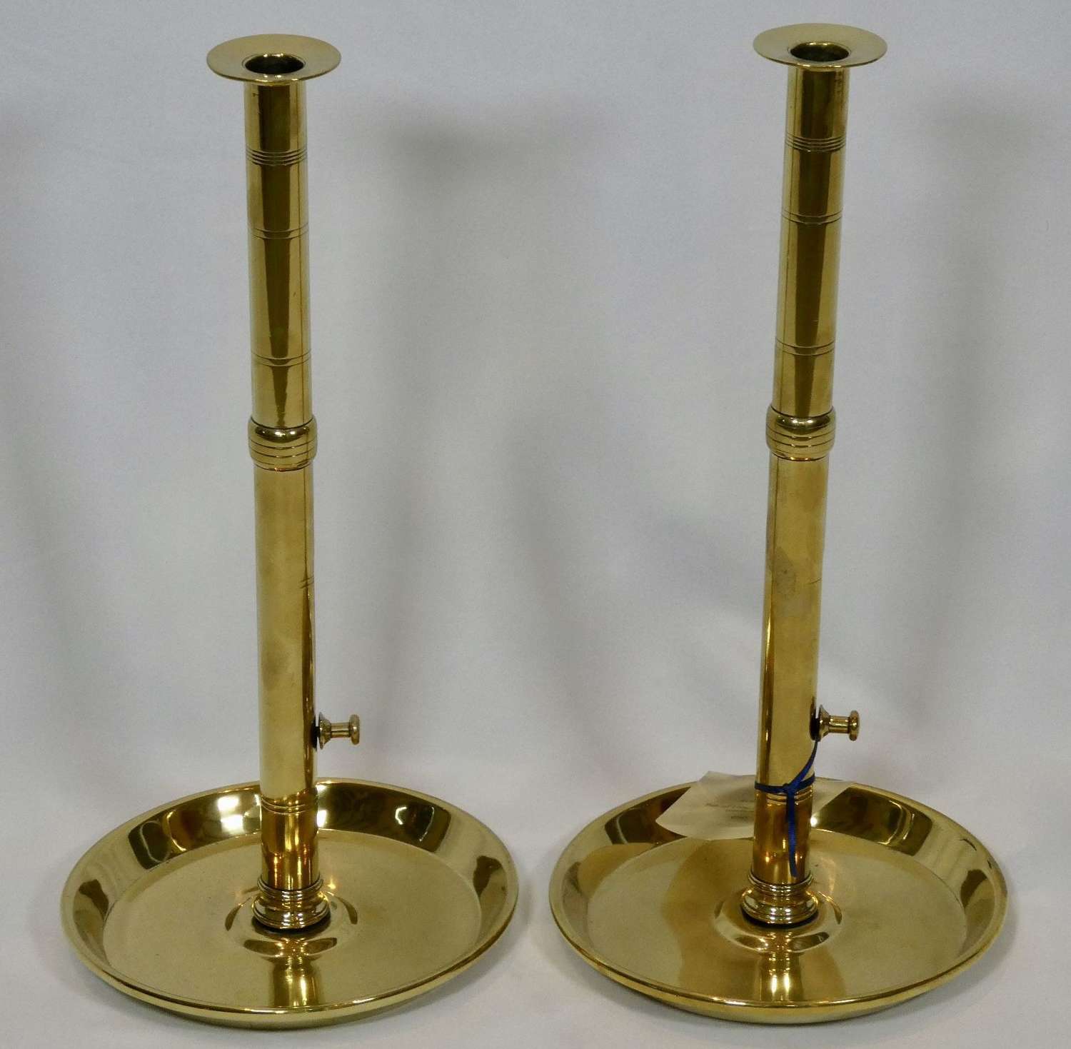 Pair of 19th Century Brass Pulpit Candlesticks