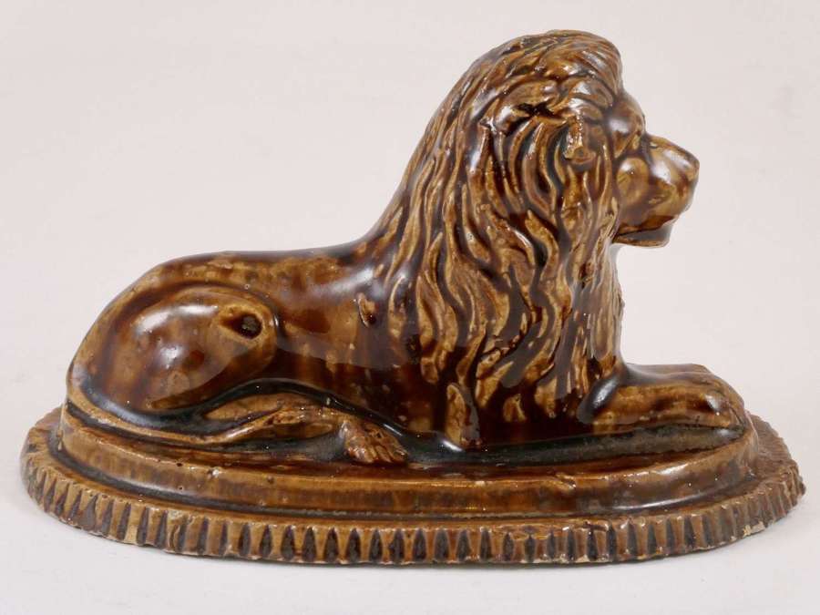 Early 19th Century Treacle Glazed Lion Figure
