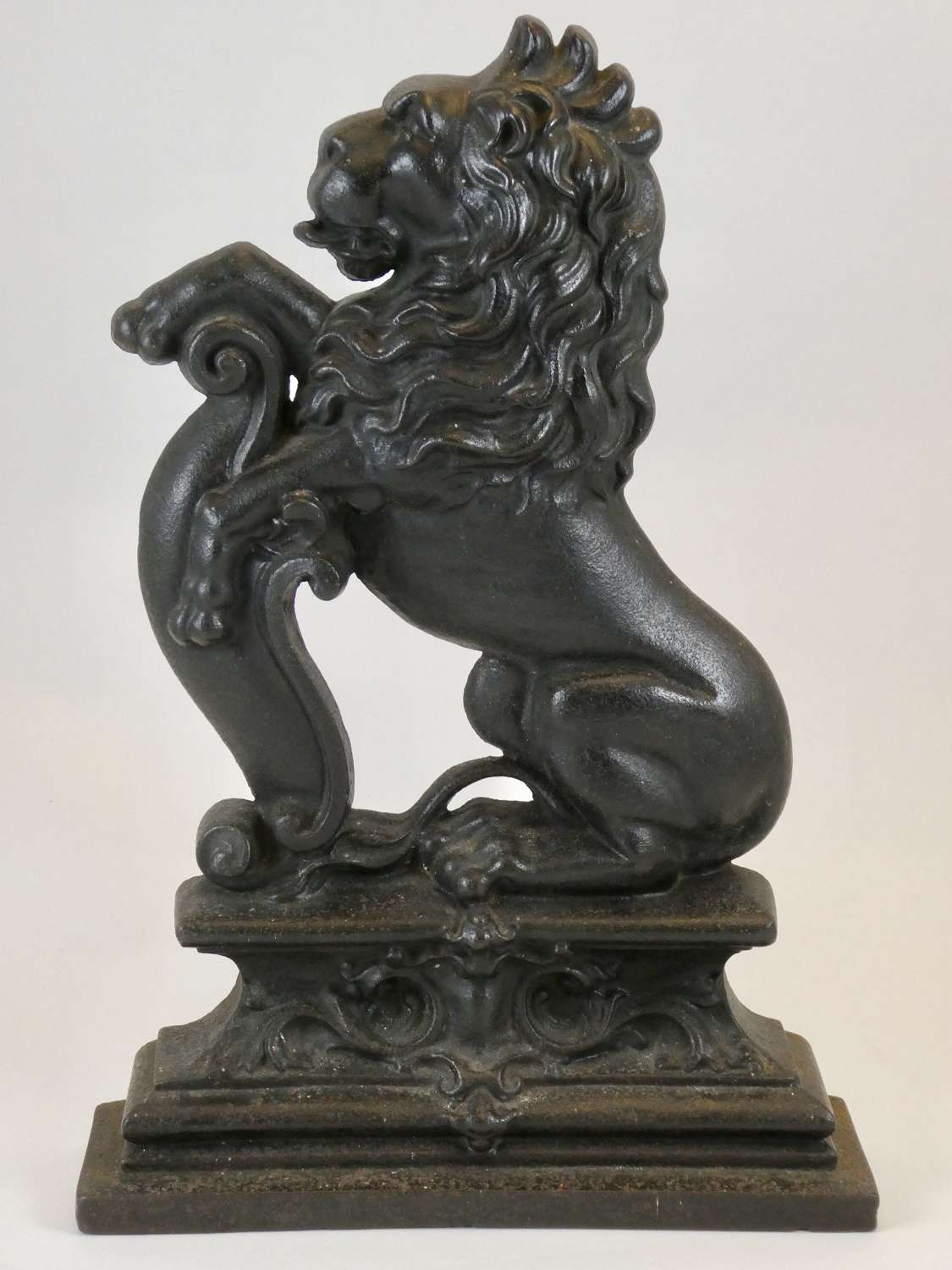 19th Century Cast Iron Lion Doorstop