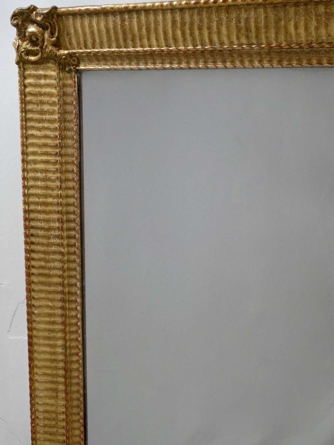 19th Century Mirror in Reeded Frame