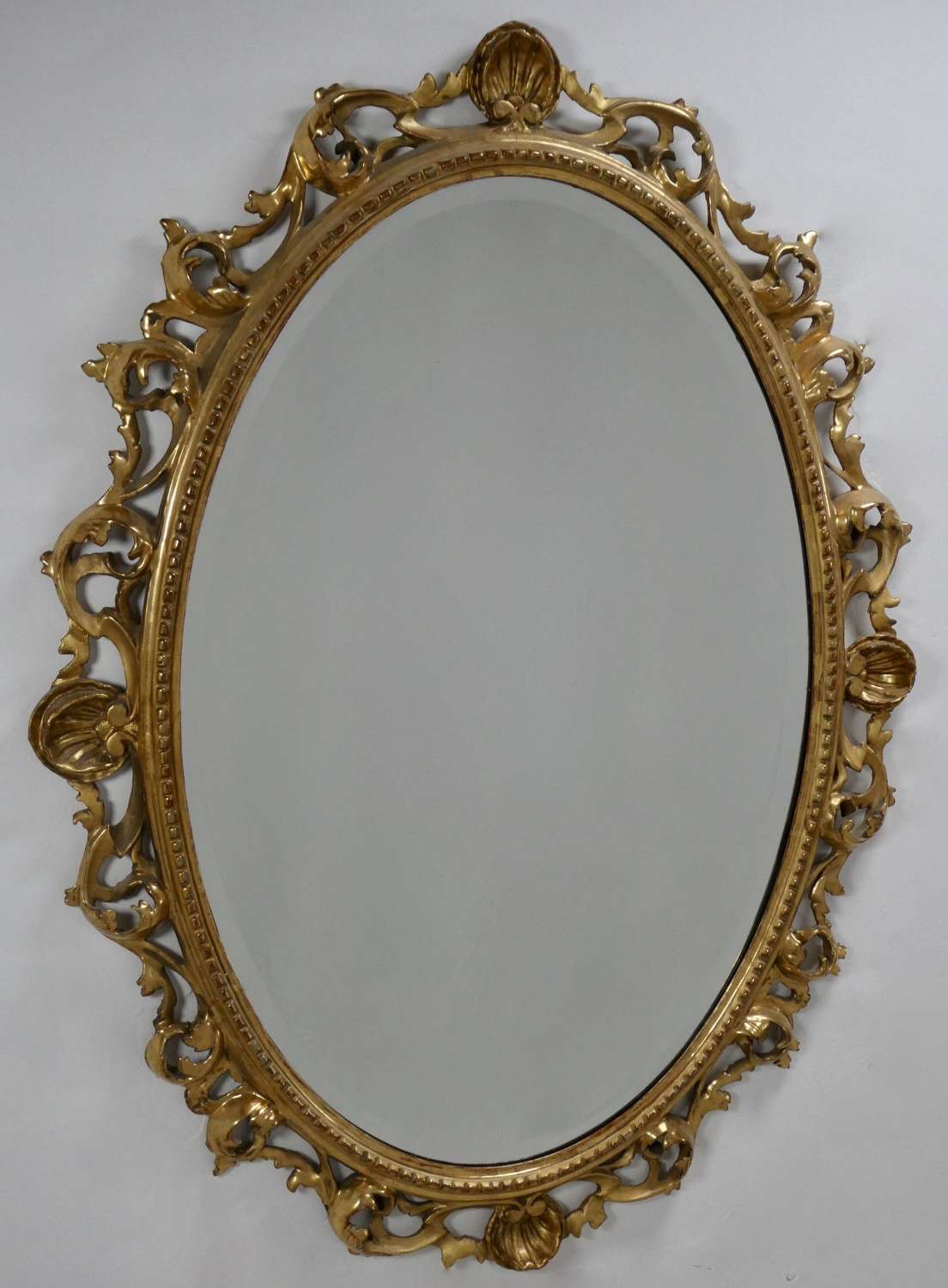 Carved Wood Florentine Style Mirror Circa 1900
