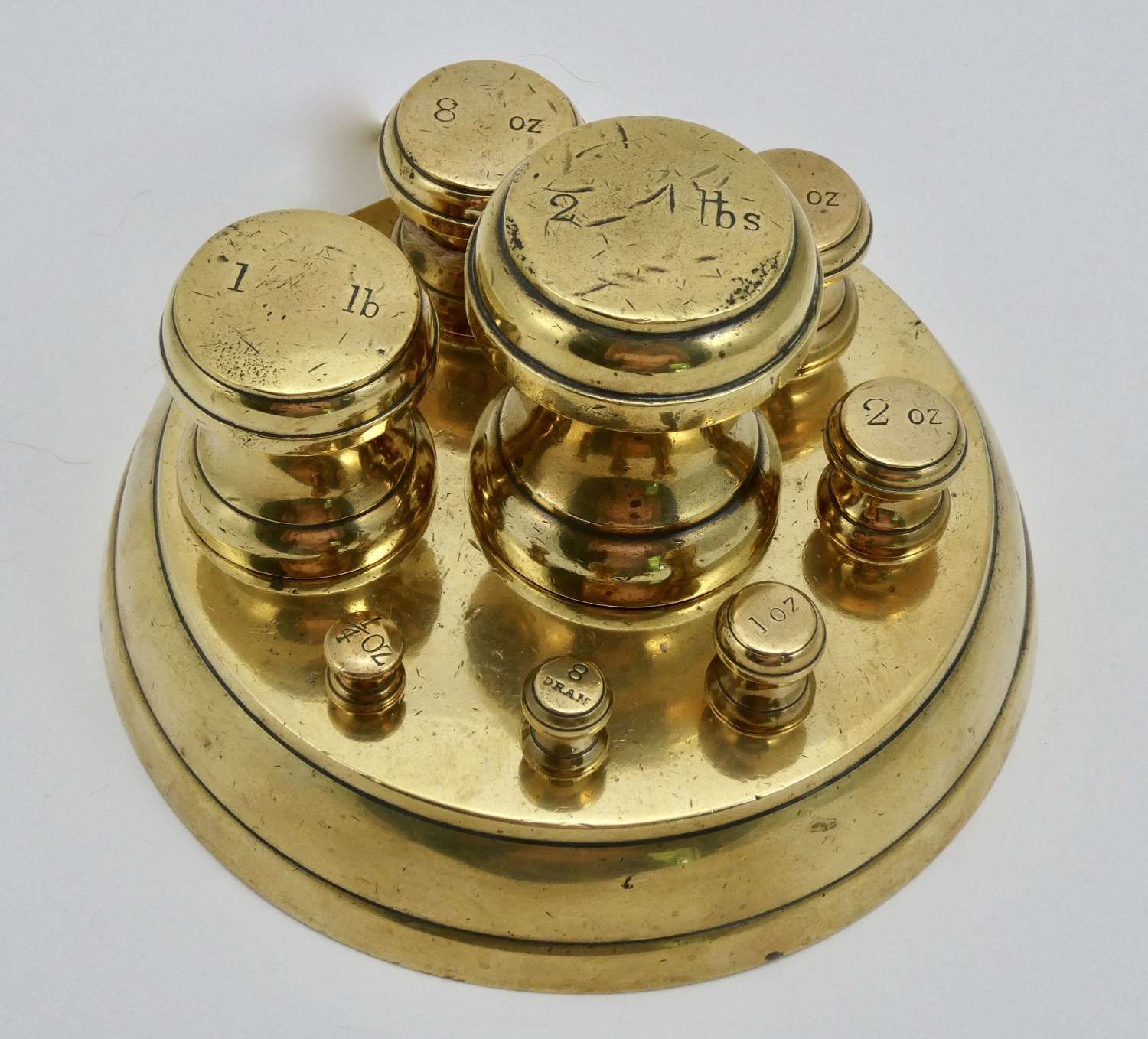 Set of Brass Scale Weights, Circa 1900