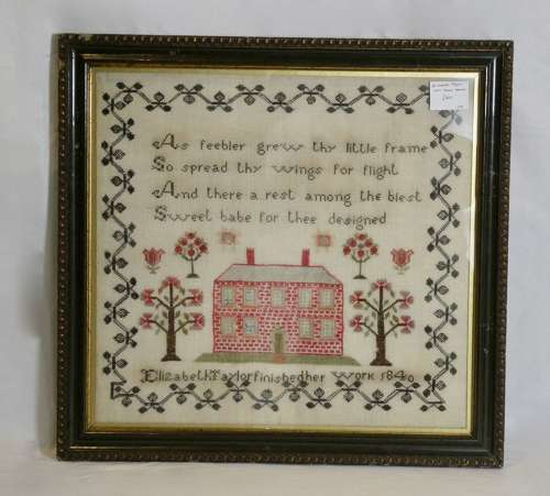 1840 Sampler by Elizabeth Taylor
