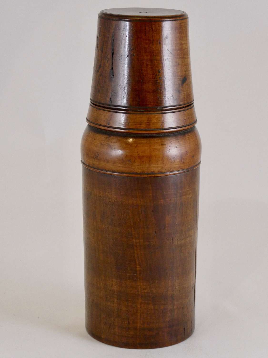 Victorian Fruitwood Bottle and Glass Holder