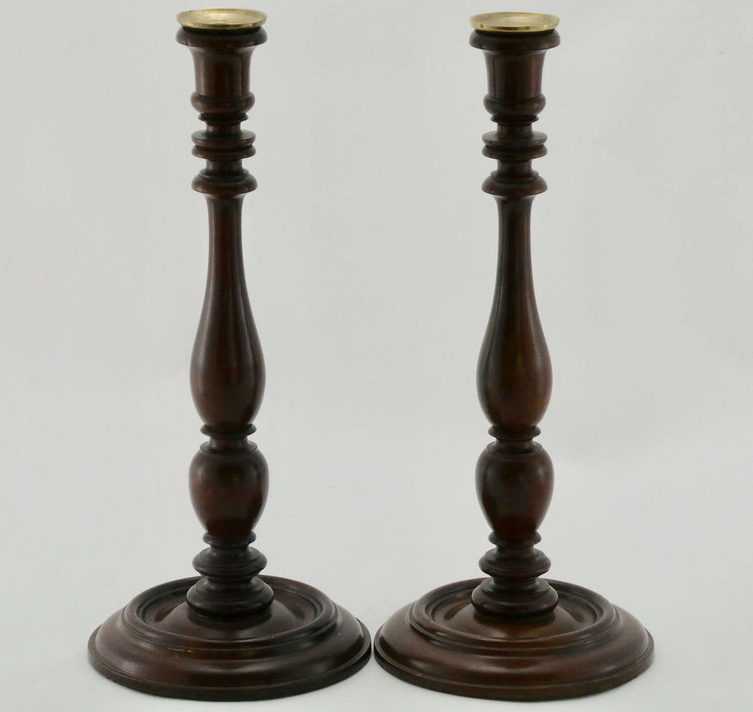 Pair of 19th Century Treen Candlesticks