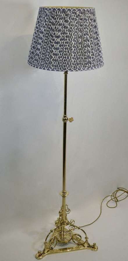 Late 19th Century Brass Standard Lamp