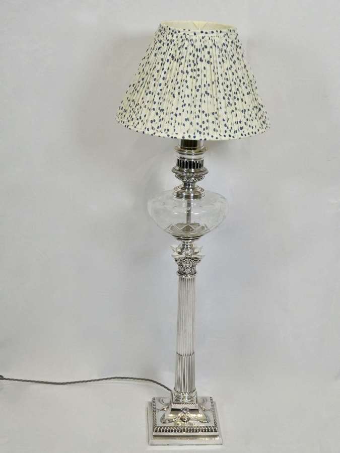 Late 19th Century French Oil Lamp Base Adapted for Electricity