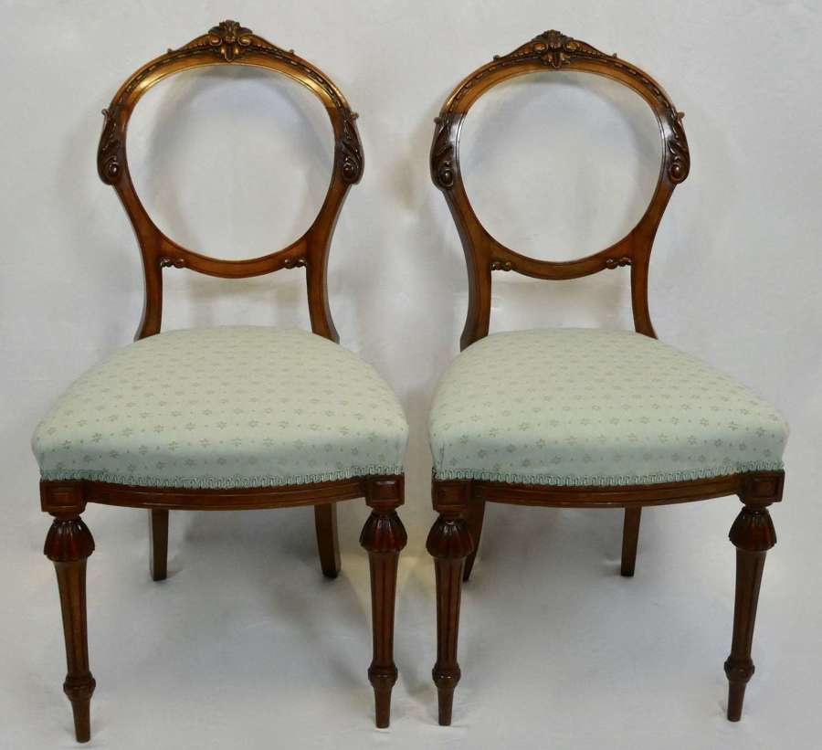 Pair of Mid 19th Century Walnut Chairs