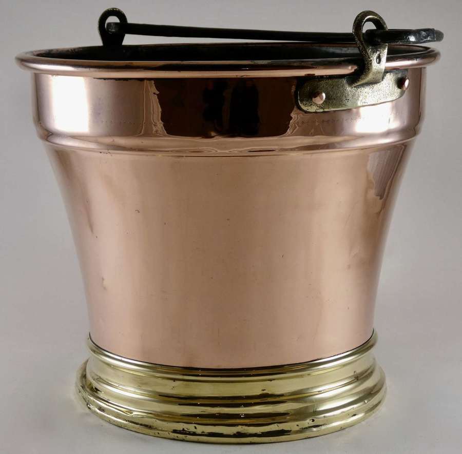 19th Century Copper and Brass Bucket