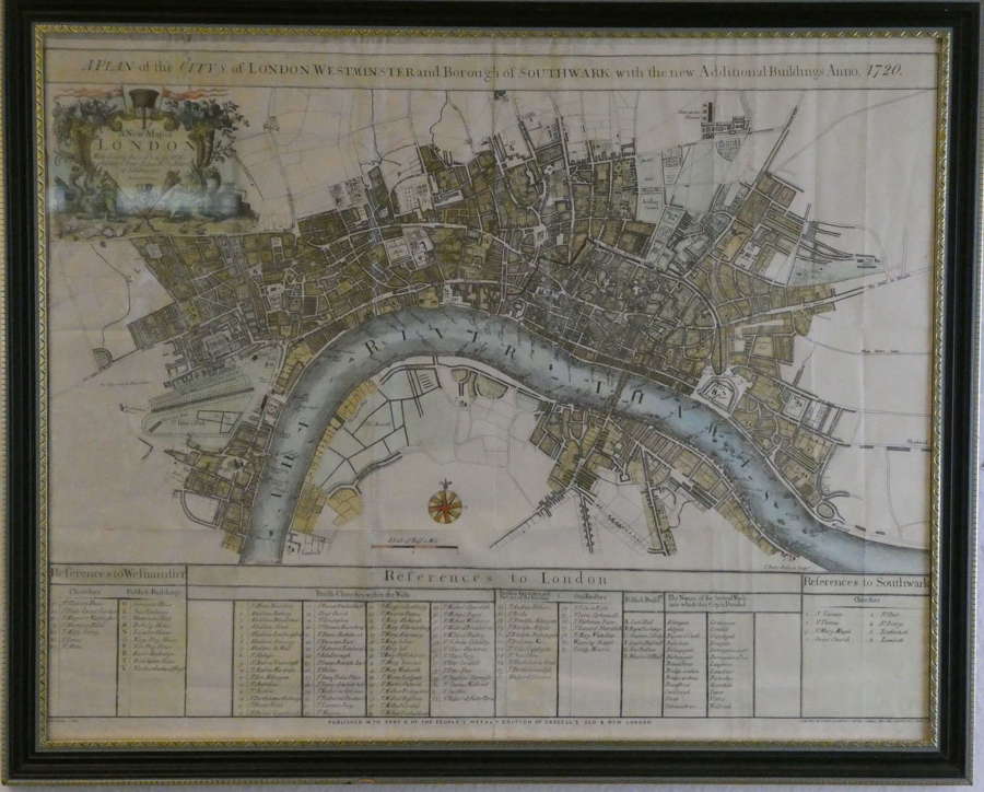 19th Century Cassell's Map of the City of London