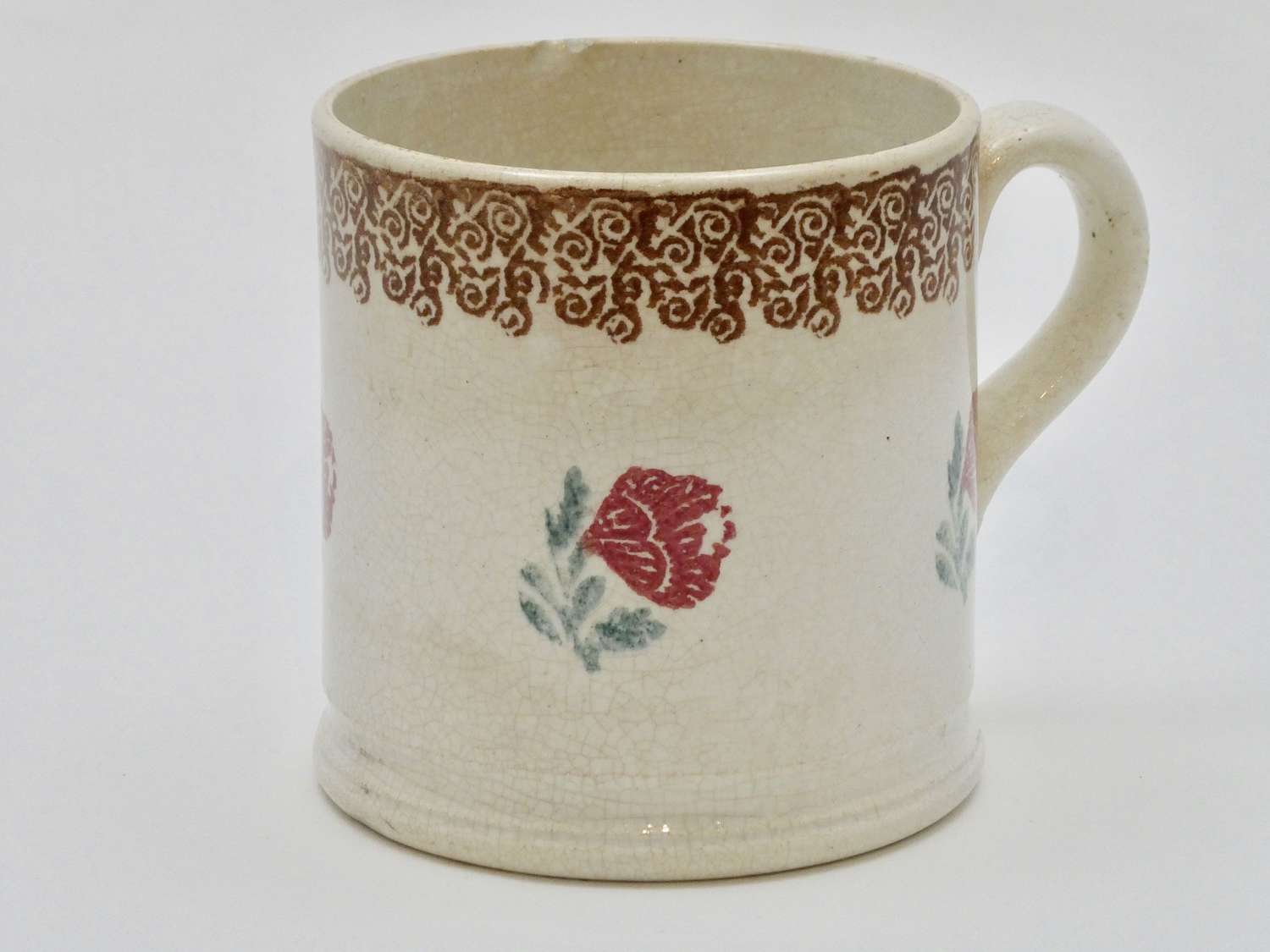 19th Century Sponge Ware Mug