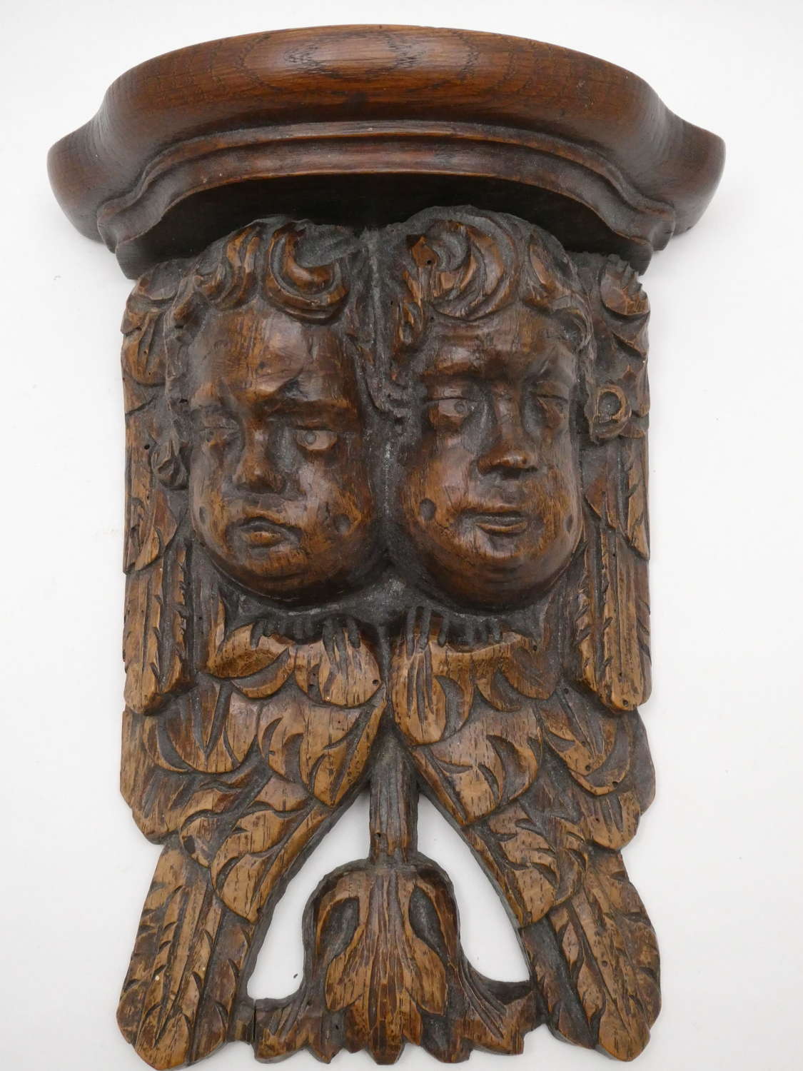 19th Century Carved Cherub Bracket, French