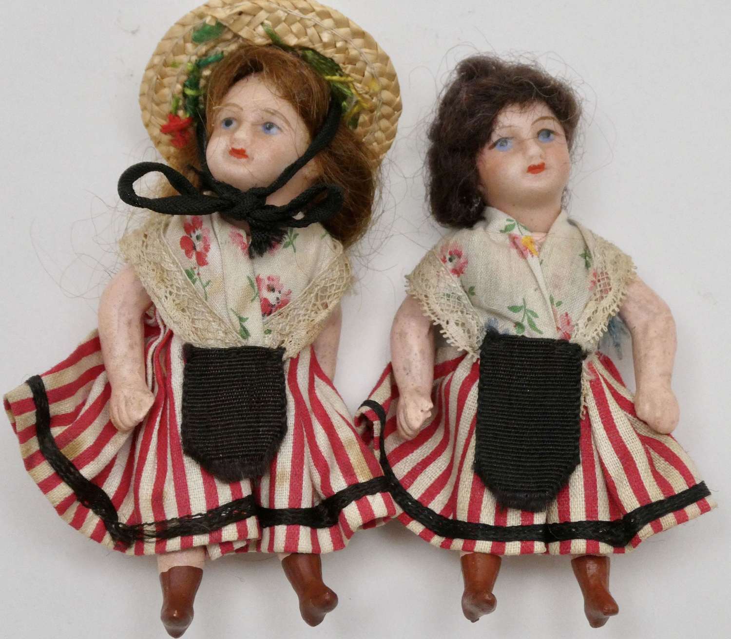 Pair of Dolls in French Costumes, circa 1910