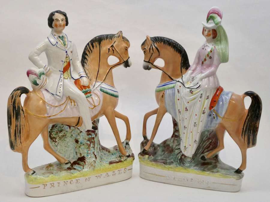 Staffordshire Figures of the Prince and Princess of Wales, circa 1853