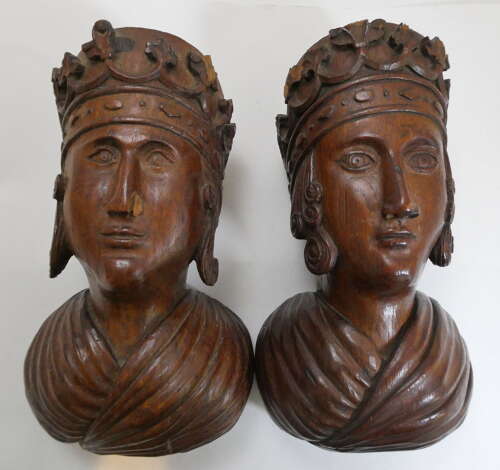 Pair of Antique Carvings